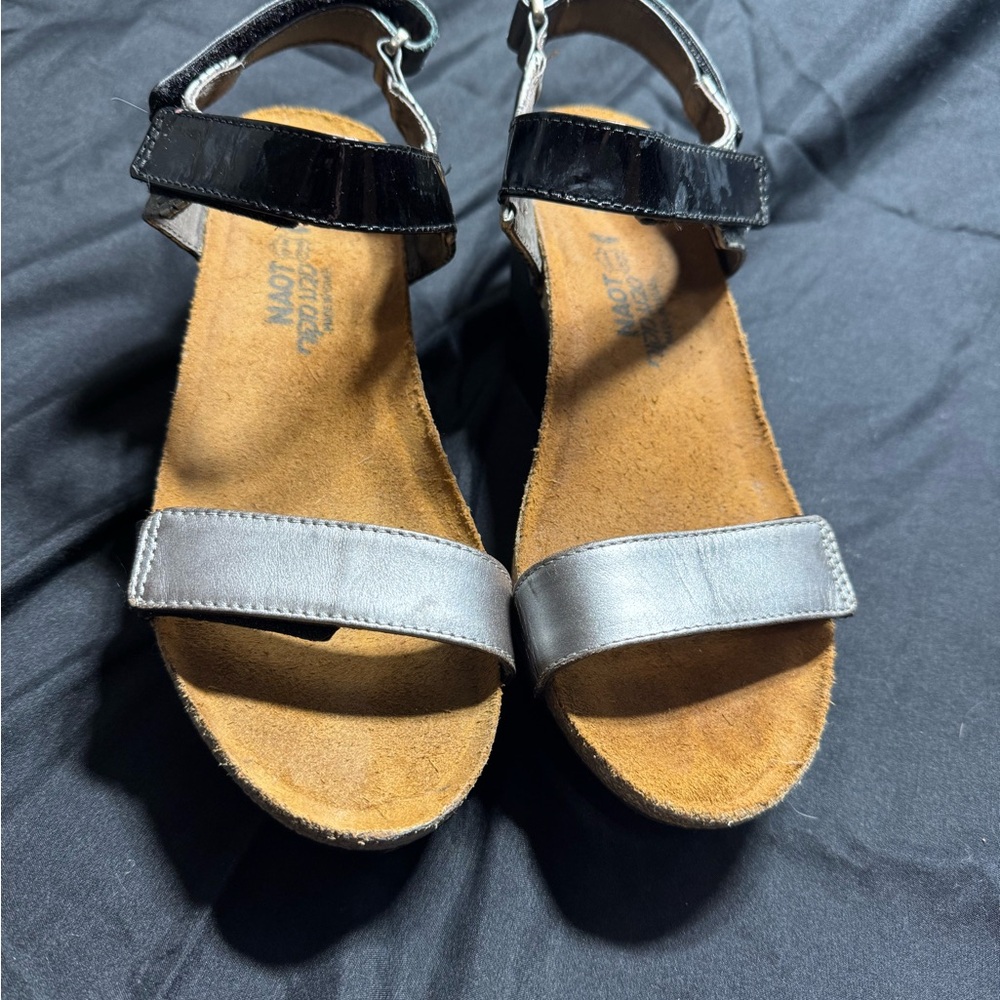 Naot Women's Sandals in Black and Silver - Picture 3 of 4